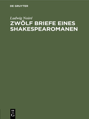 cover image of Zwölf Briefe eines Shakespearomanen